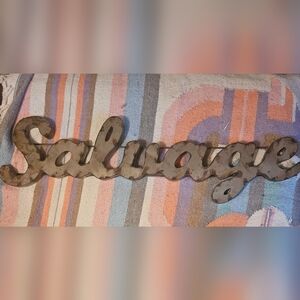 Architectural Salvage 3D Rustic Weathered Metal Welded Sign Store/ House Decor